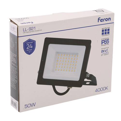 Светодиодный прожектор Feron LL-921 IP65 50W 4000K