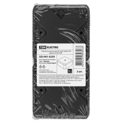 Коробка распаячная КР 100х100х44 ОП черная IP40 TDM