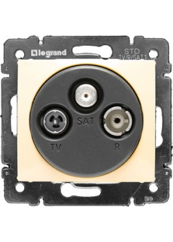 VALENA DIY Розетка TV-FM-SAT тип звезда слоновая кость