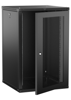 ITK LINEA W Шкаф настенный 18U 600х600мм дверь перфорированная черный 2.0