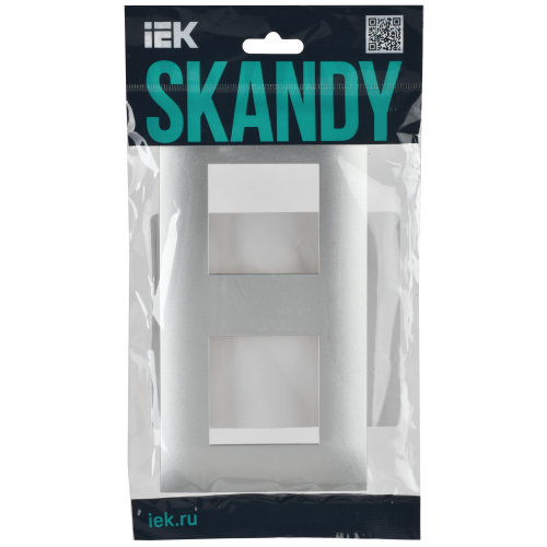 SKANDY Рамка 2-местная SK-F02S серебряный IEK