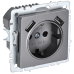 BRITE Розетка 1-местная с заземлением с защитными шторками 16А с USB A+A 5В 2,1А РЮш10-1-БрС сталь IEK BRITE Розетка 1-местная с заземлением с защитными шторками 16А с USB A+A 5В 2,1А РЮш10-1-БрС сталь IEK