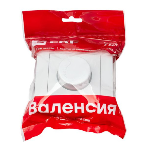 Валенсия светорегулятор 600W 220В белый EKF Валенсия светорегулятор 600W 220В белый EKF