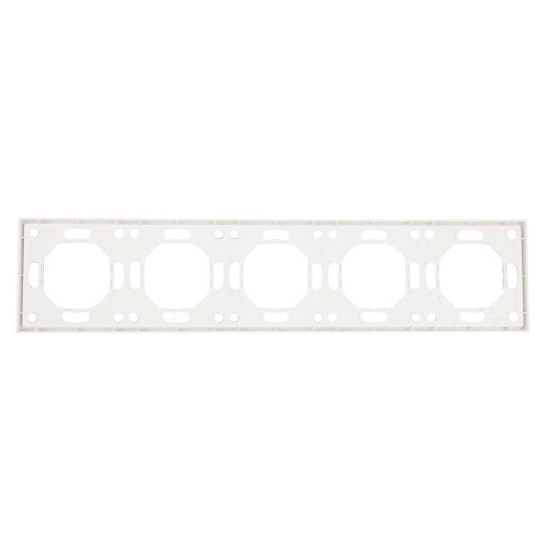 Рамка STEKKER, PFR00-5005-01 5-местная, серия Эмили, белый фарфор, soft touch Рамка STEKKER, PFR00-5005-01 5-местная, серия Эмили, белый фарфор, soft touch