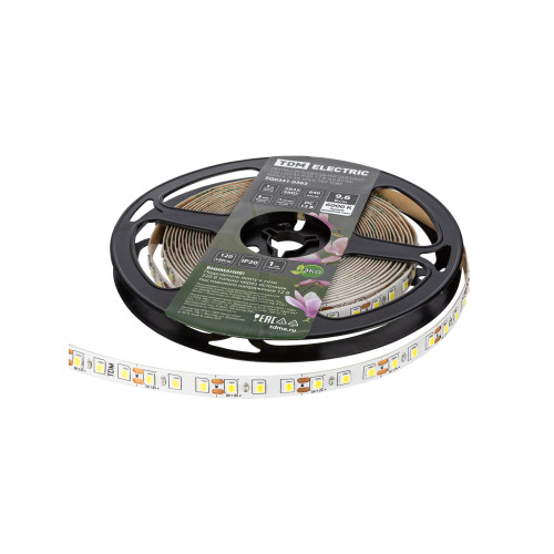 Лента светодиодная SMD2835-120 LED/м-IP20-12 В-9,6 Вт/м-6000 К (5 м) блистер TDM Лента светодиодная SMD2835-120 LED/м-IP20-12 В-9,6 Вт/м-6000 К (5 м) блистер TDM