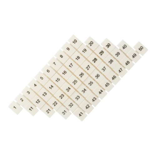 Маркеры для UT/ST/Push-in 2,5 с нумерацией 1-50 (100 шт.) EKF