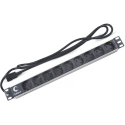Блок распределения питания Cabeus PDU-9P-2IEC гор.размещ. 9xSchuko 10A C14 2м