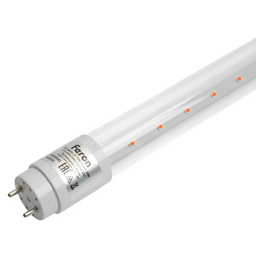 Лампа светодиодная для растений T8 Feron LB-7064 G13 стекло 22W 175 1,2м 265V красно-синий спектр пластик Лампа светодиодная для растений T8 Feron LB-7064 G13 стекло 22W 175 1,2м 265V красно-синий спектр пластик