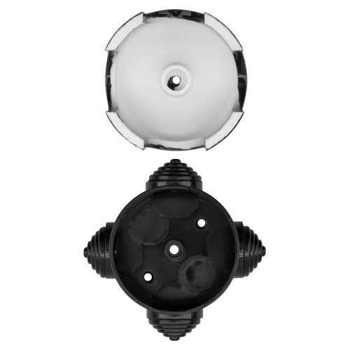 Коробка распаячная фарфоровая D7,8х4,5см черная TDM Коробка распаячная фарфоровая D7,8х4,5см черная TDM