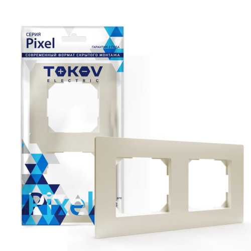 Рамка 2-м Pixel универс. беж. TOKOV ELECTRIC TKE-PX-RM2-C02 Рамка 2-м Pixel универс. беж. TOKOV ELECTRIC TKE-PX-RM2-C02