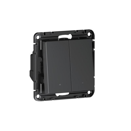 Выключатель 2-кл. AtlasDesign Smart 10А (сх. 5) L+N с подсветкой Zigbee механизм карбон SE ATN001053Z Выключатель 2-кл. AtlasDesign Smart 10А (сх. 5) L+N с подсветкой Zigbee механизм карбон SE ATN001053Z