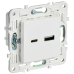 SKANDY Розетка USB A+C 18Вт SK-R13W арктический белый IEK SKANDY Розетка USB A+C 18Вт SK-R13W арктический белый IEK