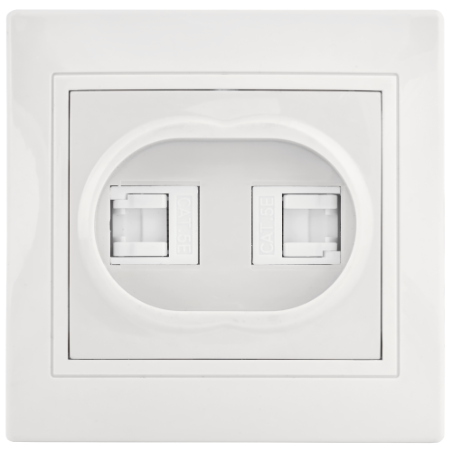 KVARTA Розетка 2-местная компьютерная RJ45 кат.5е РК12-КБ белый GENERICA KVARTA Розетка 2-местная компьютерная RJ45 кат.5е РК12-КБ белый GENERICA
