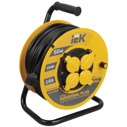 INDUSTRIAL PLUS Катушка УК50 4 места IP44 с заземлением с термозащитой 3х1,5мм2 50м IEK
