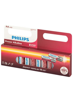 Элемент питания алкалиновый AA/LR6 1.5В Power (блист. 12шт) Philips Б0064661
