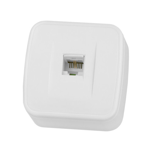 Розетка TФ (RJ-11) открытой установки IP20, белая Розетка TФ (RJ-11) открытой установки IP20, белая