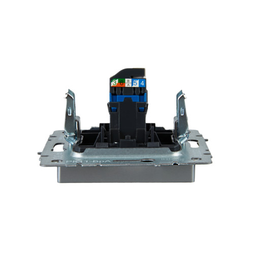 BRITE Розетка компьютерная RJ45 кат.6 РК11-БрА алюминий IEK BRITE Розетка компьютерная RJ45 кат.6 РК11-БрА алюминий IEK