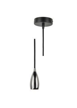 Патрон декоративный DLC-T-S32/E27 TS/1M/BL PEARL BLACK Techno провод 1м и крепление алюм. Uniel UL-00005289