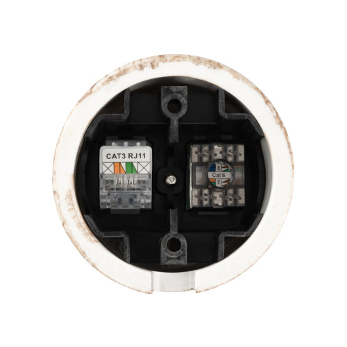 Розетка телефонная RJ11 + компьютерная RJ45 мраморная «Болонь» TDM Розетка телефонная RJ11 + компьютерная RJ45 мраморная «Болонь» TDM