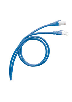 Шнур коммутационный RJ 45 - категория 6 - SF/UTP - PVC - экранированный - 1 м - голубой