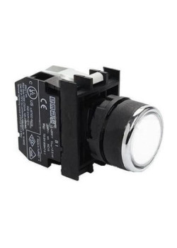 Кнопка с подсветкой-светодиод B152DB бел. EMAS B152DB