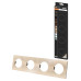 Рамка четверная шампань, алюминий, текстурированный, Рамка четверная шампань, алюминий, текстурированный,