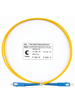 Шнур оптический FOP(s)-9-SC-SC-1m simplex SC-SC 9/125 sm 1м LSZH Cabeus 7385c