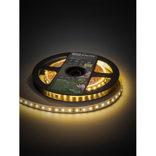 Лента светодиодная SMD2835-120 LED/м-IP20-12 В-9,6 Вт/м-3000 К (5 м) блистер TDM Лента светодиодная SMD2835-120 LED/м-IP20-12 В-9,6 Вт/м-3000 К (5 м) блистер TDM