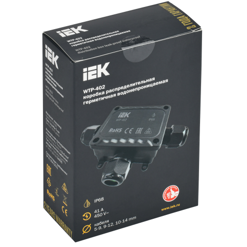 Коробка распределительная герметичная WTP-402 3 ввода IP68 IEK Коробка распределительная герметичная WTP-402 3 ввода IP68 IEK