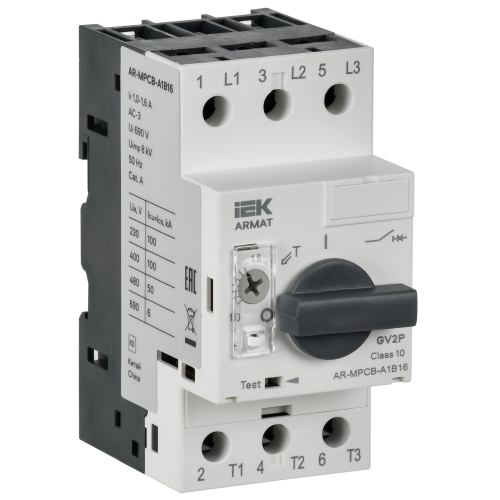 ARMAT Автоматический выключатель защиты двигателя A1 GV2P 1-1,6А IEK