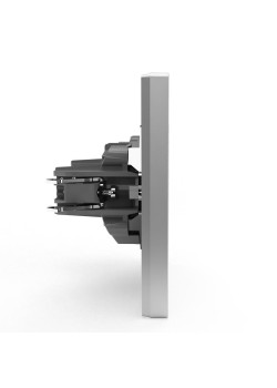 Розетка 1-м СП Pixel 16А IP20 без заземл. в сборе алюм. TOKOV ELECTRIC TKE-PX-R1F-C03