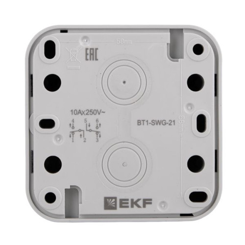 Выкл., 2кл., проходной, ОП авт. клеммы сер. Бронто EKF