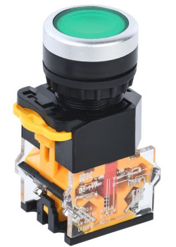 Кнопка D8-11T d22мм 1з+1р с фиксацией зел. IEK BBT30-11T-3-21-K06