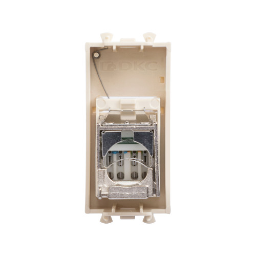 Компьютерная розетка RJ-45 модульная, кат.6 экранированная, Avanti, ванильная дымка, 1 модуль Компьютерная розетка RJ-45 модульная, кат.6 экранированная, Avanti, ванильная дымка, 1 модуль