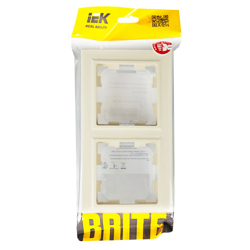 BRITE Рамка 2-местная IP44 РУ-2-БрКр-44 бежевый IEK