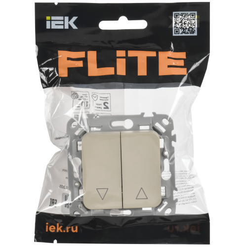 FLITE Выключатель жалюзи 10А ВЖ52-2-0-ФлСл сливочный IEK FLITE Выключатель жалюзи 10А ВЖ52-2-0-ФлСл сливочный IEK