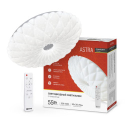 Светильник светодиодный COMFORT ASTRA 55Вт 230В 3000-6500К 4400лм 400х100мм с пультом ДУ IN HOME 4690612035017