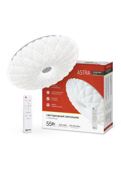 Светильник светодиодный COMFORT ASTRA 55Вт 230В 3000-6500К 4400лм 400х100мм с пультом ДУ IN HOME 4690612035017