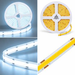 Лента светодиодная COB  320SMD(2110)/ 5Вт/м 24V 5000*8*1.8мм 6500K, IP20, LS539 FERON
