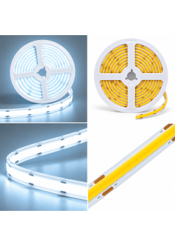 Лента светодиодная COB  320SMD(2110)/ 5Вт/м 24V 5000*8*1.8мм 6500K, IP20, LS539 FERON