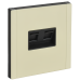 FORTE&PIANO Розетка компьютерная двойная RJ45 кат.6 FP834M металл слоновая кость IEK FORTE&PIANO Розетка компьютерная двойная RJ45 кат.6 FP834M металл слоновая кость IEK