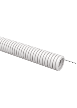 ELASTA Труба гофрированная ПВХ легкая d=32мм с зондом белая (25м) IEK