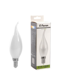 Лампа светодиодная Feron LB-718 Свеча на ветру E14 15W 230V 4000K