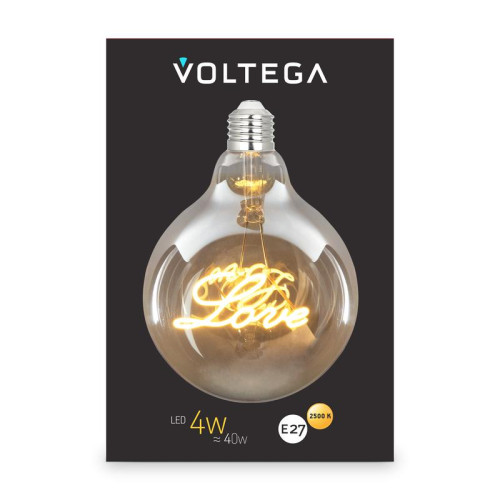 Лампа светодиодная Loft Led G125 4Вт 2500К E27 Voltega 8550 Лампа светодиодная Loft Led G125 4Вт 2500К E27 Voltega 8550