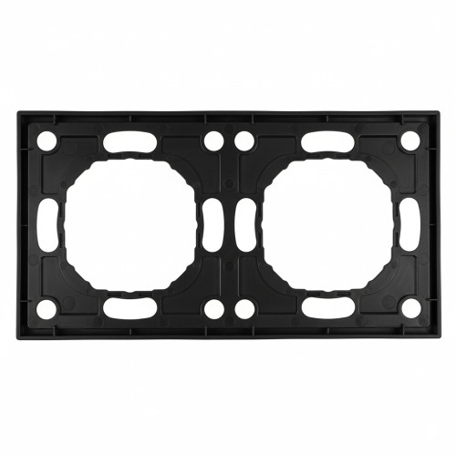 Рамка STEKKER, PFR00-5002-05 2-местная, серия Эмили, черный уголь, soft touch Рамка STEKKER, PFR00-5002-05 2-местная, серия Эмили, черный уголь, soft touch