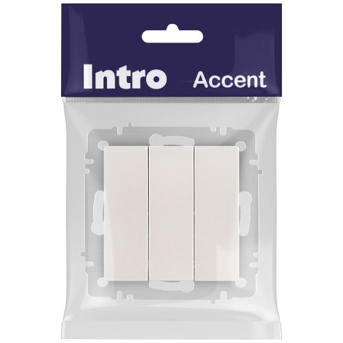 Выключатель 3-кл. СП Accent 6-106-06 10А IP20 250В AL/CU перламутр. Intro Б0063542 Выключатель 3-кл. СП Accent 6-106-06 10А IP20 250В AL/CU перламутр. Intro Б0063542