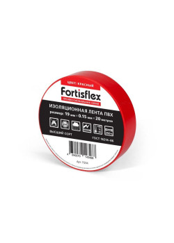 Изолента ПВХ 19х0.15x20 красн. Fortisflex 71234