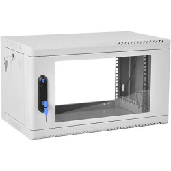 Шкаф коммутационный ЦМО (ШРН-6.350) настенный 6U 600x350мм пер.дв.стекл 200кг серый 300мм 180град.