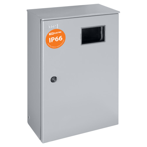 Корпус металлический ЩУ-3ф/1-0-12 IP66 (ЩУРН-3/12 IP66) с опломбировкой счётчика (542х347х180) TDM Корпус металлический ЩУ-3ф/1-0-12 IP66 (ЩУРН-3/12 IP66) с опломбировкой счётчика (542х347х180) TDM