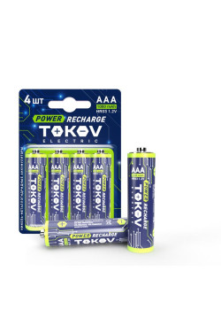 Аккумулятор AAA/HR03 1000мА.ч (блист.4шт) TOKOV ELECTRIC TKE-NMA-HR03/B4